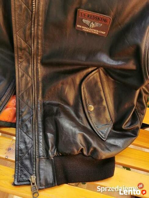 REDSKINS Oryginalna kurtka skórzana Pilotka XXXL JAK NOWA