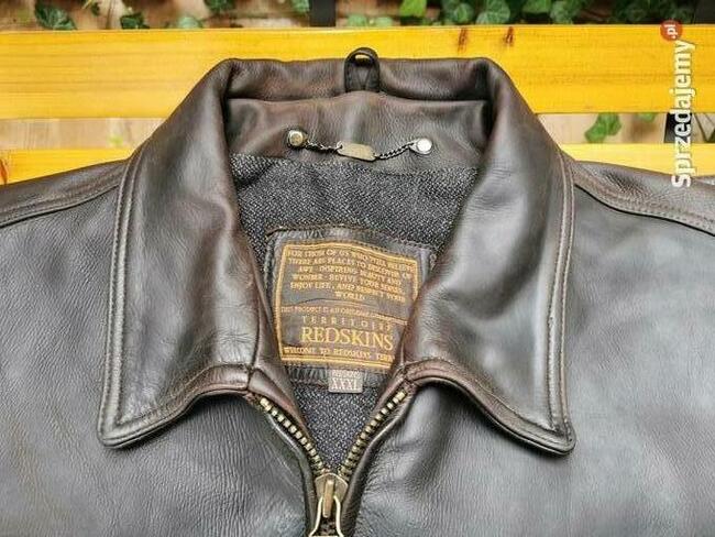 REDSKINS Oryginalna kurtka skórzana na podpince Rozm. XXXL
