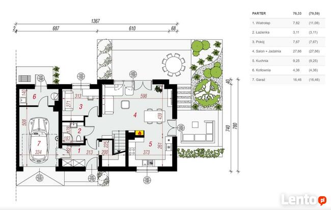 bliźniak 121,64m2, działka 5,41ar, RUDNA MAŁA