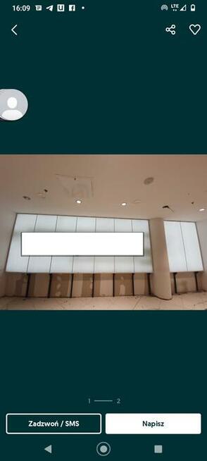 Witryna podświetlana 720 x 220 cm