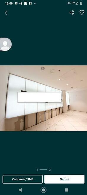 Witryna podświetlana 720 x 220 cm