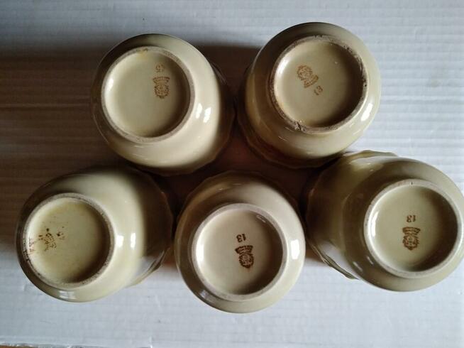 Tułowice - kubki porcelitowe , barowe - PRL.