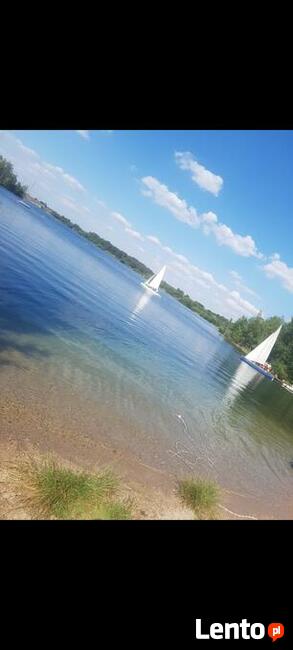 Działka budowlana linią brzegową prywatne jezioro plaża