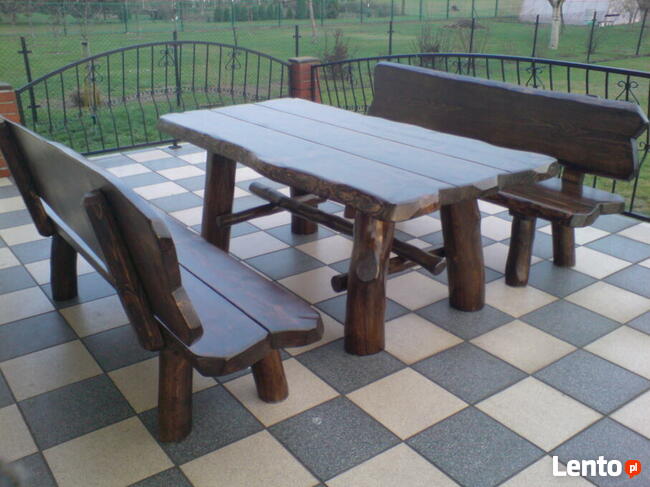 meble ogrodowe, drewniane, na taras, biesiadne