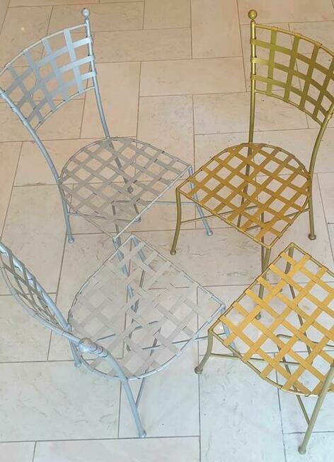 Piękne krzesła metal designerskie z galerii: balkon, wnętrza