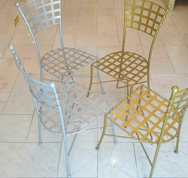 Piękne krzesła metal designerskie z galerii: balkon, wnętrza