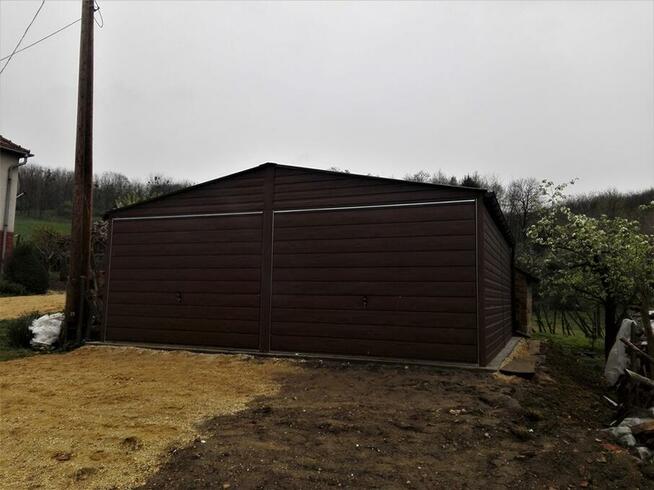 PODWÓJNY Garaż blaszany podwójny samochód brama dostawa