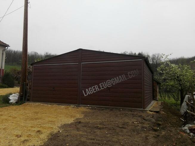 PODWÓJNY Garaż blaszany podwójny samochód brama dostawa