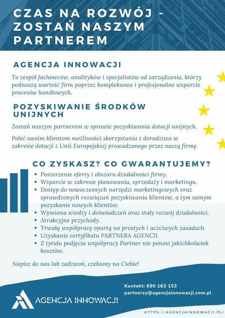 Wypracuj z nami dodatkowy ZYSK – zostań naszym PARTNEREM