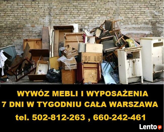 opróżnianie mieszkań domów piwnic wywóz mebli AGD tanio 7dni