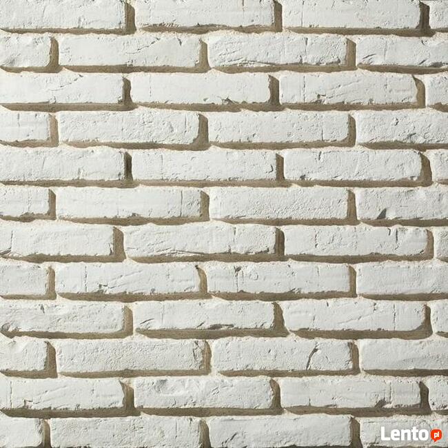 Biała cegła dekoracyjna z fugą Imitacja cegły na ścianę