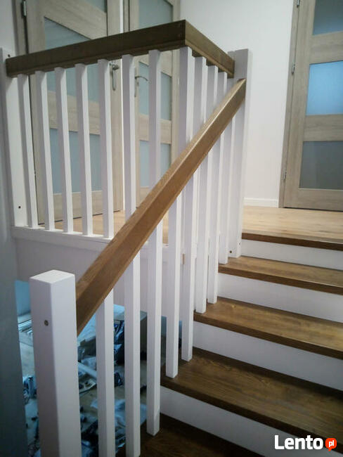 Schody drewniane samonośne i na beton