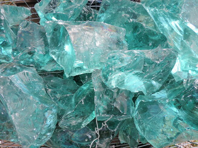 Kamień szklany ozdobny Bryły Szklane Szkło ogrodowe Thasos