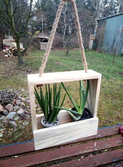 Skrzynka drewniana donica