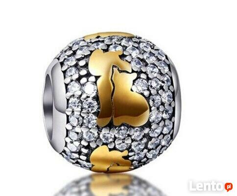 Pandora Charm koralik zawieszka motyl pave