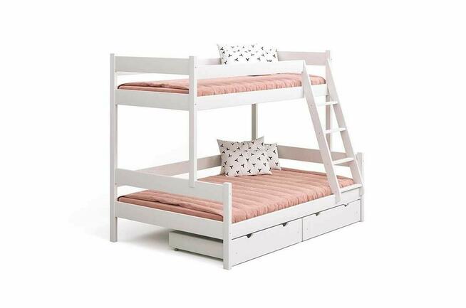 Piętrowe potrójne łóżko dziecięce FAMILY 100% sosnowe PL