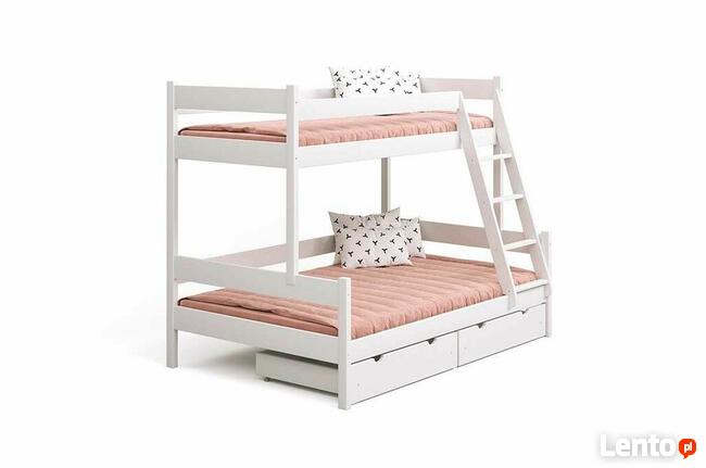 Piętrowe potrójne łóżko dziecięce FAMILY 100% sosnowe PL