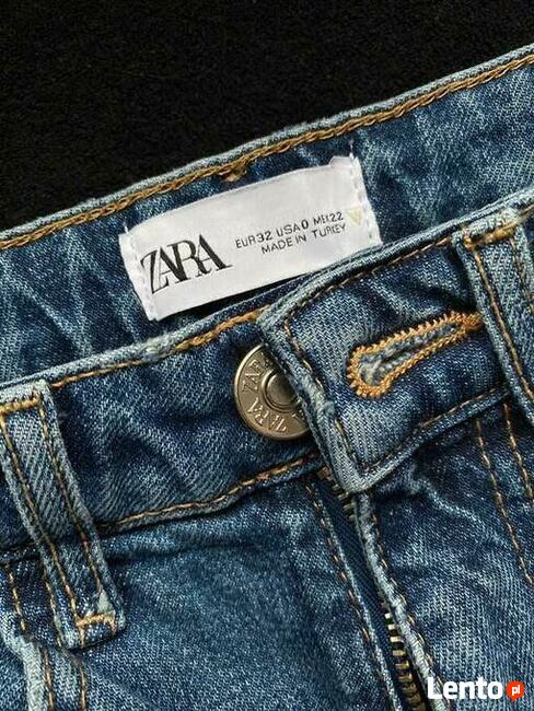 Trendowe jeansy z rozcięciem Zara nowe