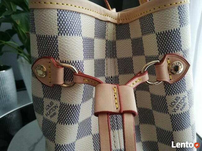 torebka neverfull louis vuitton azzur skóra licowa cudo