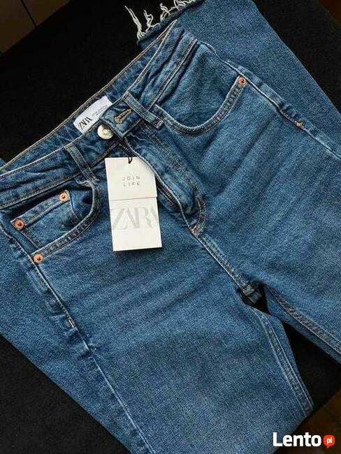 Trendowe jeansy z rozcięciem Zara nowe