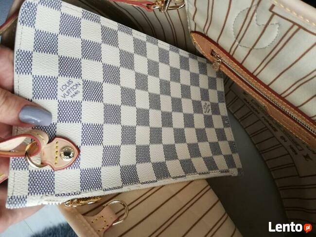 torebka neverfull louis vuitton azzur skóra licowa cudo