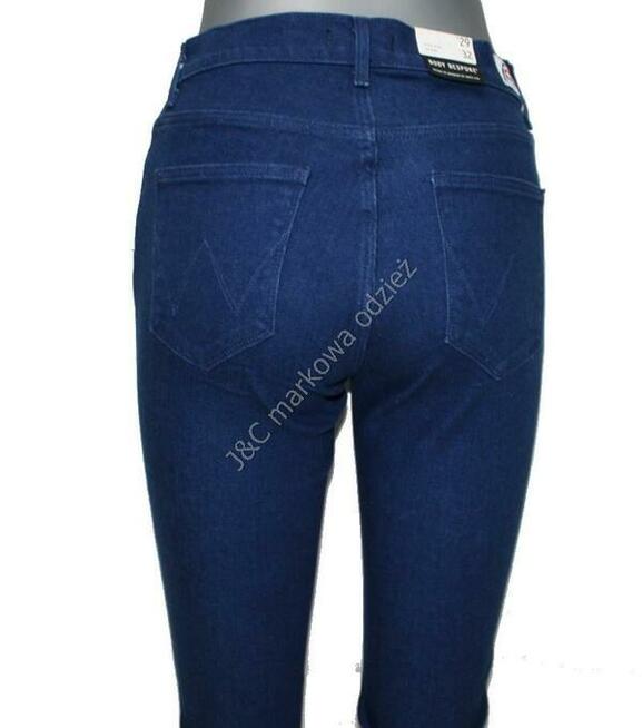 Oryginalne damskie jeansy Wrangler High Skinny rurki W28/L32