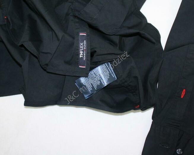 Orygin. męska koszula Tommy Hilfiger - Flag Black czarna - L
