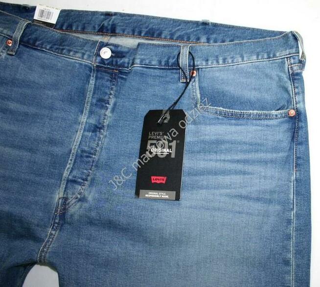 Oryg. męskie jeansy Levis 501 dla wielkiego faceta W50/L34