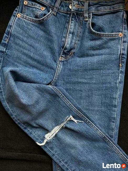 Trendowe jeansy z rozcięciem Zara nowe