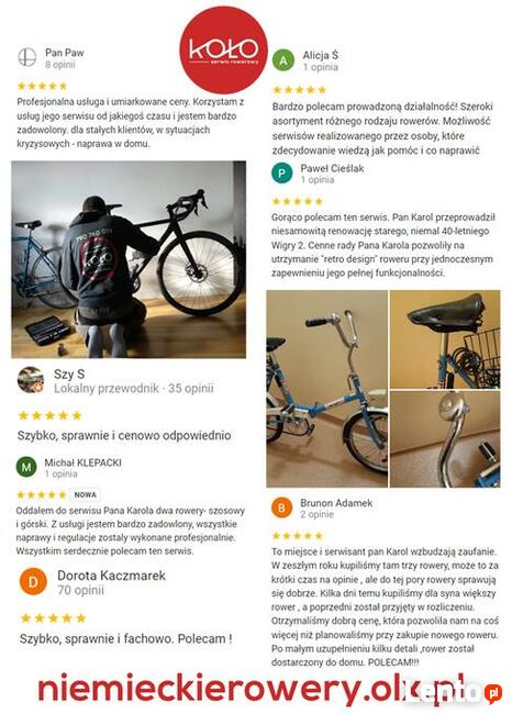 MOBILNY SERWIS ROWEROWY KOŁO Gliwice Sośnica 790.760.019