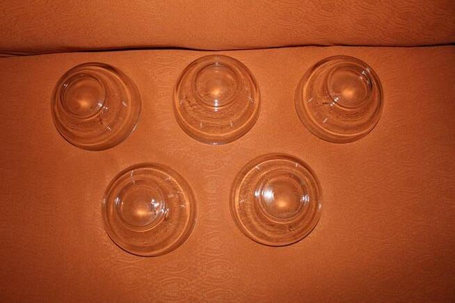 Miseczki szklane lata 70 5 szt Stan BDB