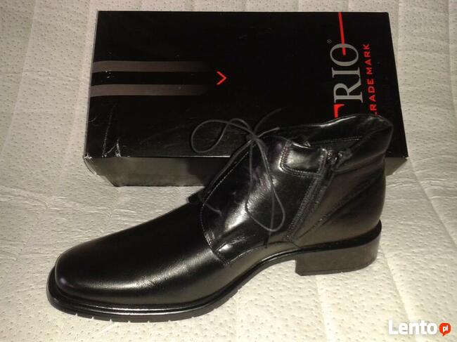 Męskie 45 buty czarna skóra odstąpię