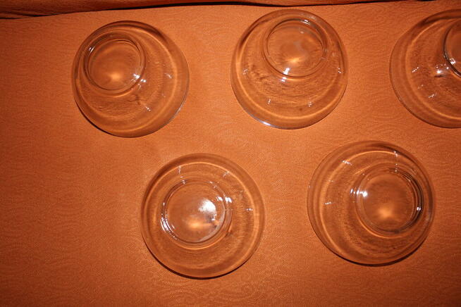 Miseczki szklane lata 70 5 szt Stan BDB