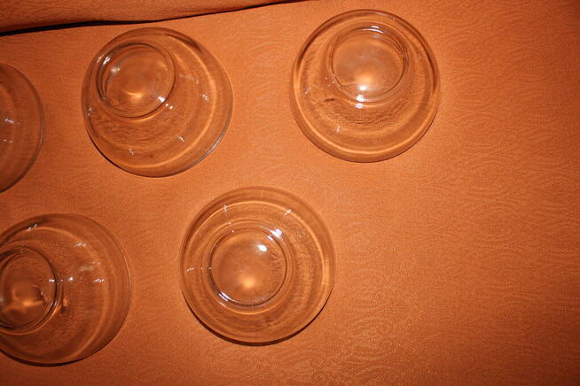 Miseczki szklane lata 70 5 szt Stan BDB