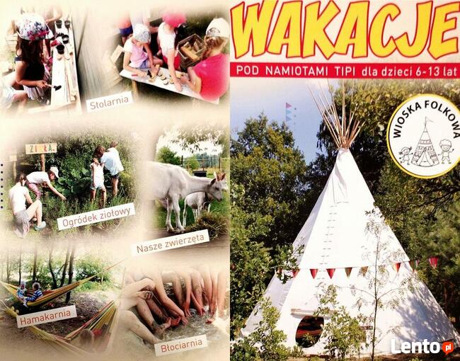 Wakacje pod Tipi Wioska Folkowa pod Płockiem