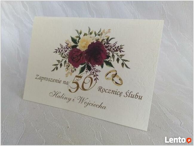 Zaproszenia 50, 25,10 lecie ślubu, rocznice ślubu