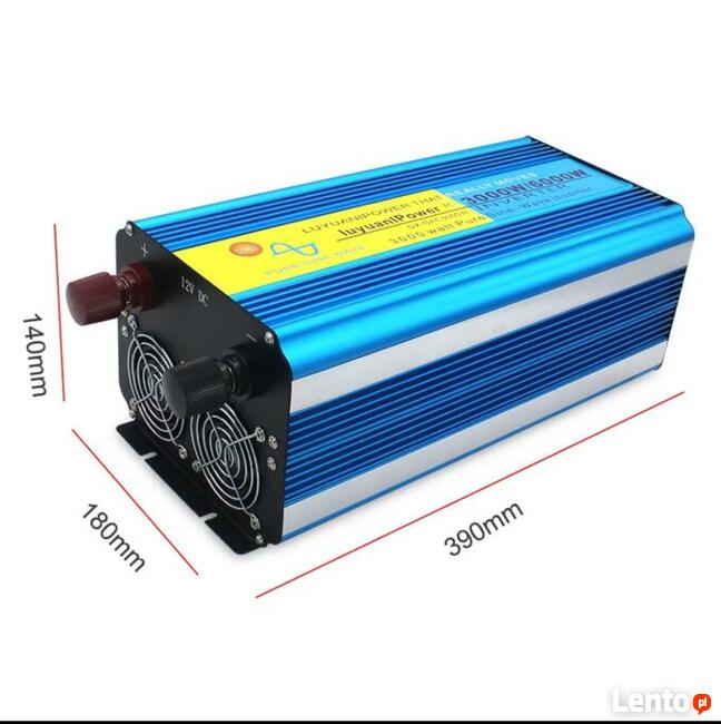 Przetwornica napięcia 3500W/7000W, 12V DC/230V AC, sinus