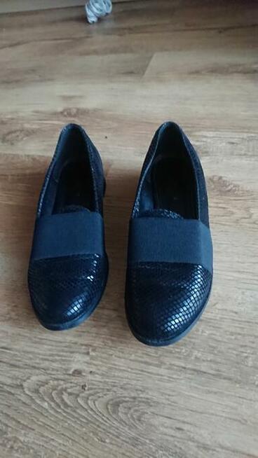 Czółenka, półbuty skórzane Kulig rozmiar 37 czarne