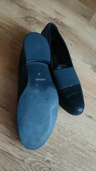 Czółenka, półbuty skórzane Kulig rozmiar 37 czarne