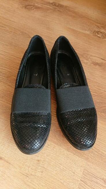 Czółenka, półbuty skórzane Kulig rozmiar 37 czarne