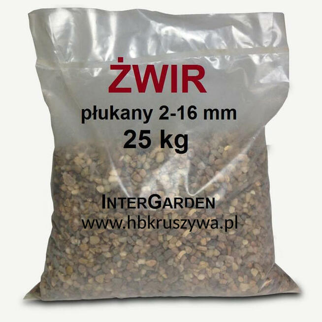 Kruszywo w workach 25 kg: piasek, żwir