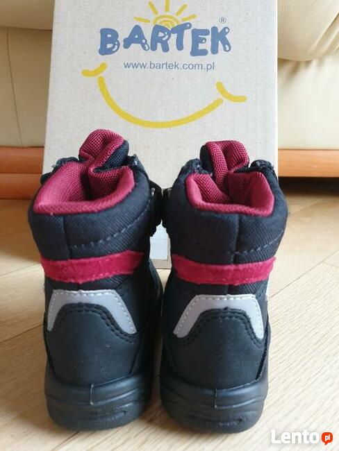 Ocieplane trzewiki Bartek Sympatex, czarno-czerwonym rozm.20