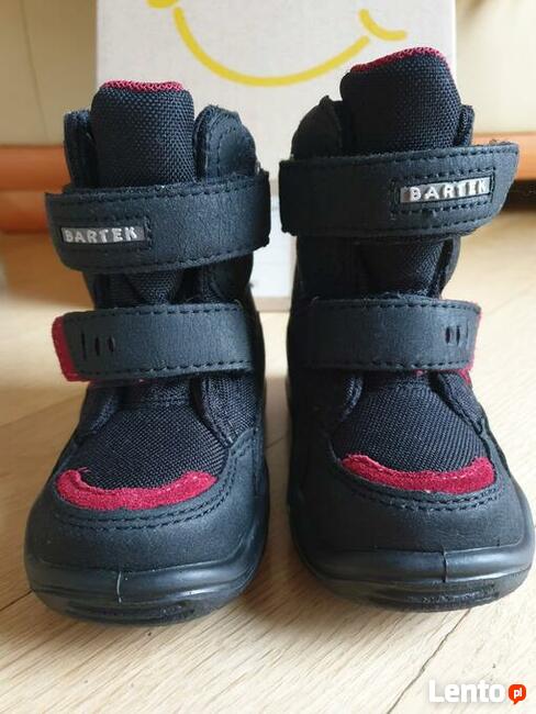 Ocieplane trzewiki Bartek Sympatex, czarno-czerwonym rozm.20