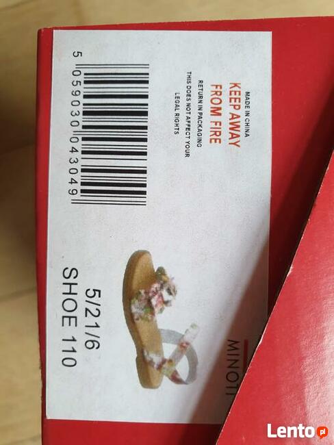 Sandały dziewczęce białe kwiatki Minoti błyszczące roz.21