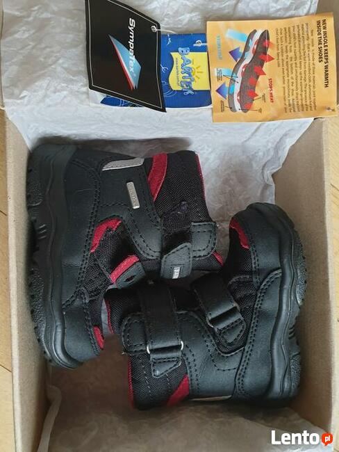 Ocieplane trzewiki Bartek Sympatex, czarno-czerwonym rozm.20