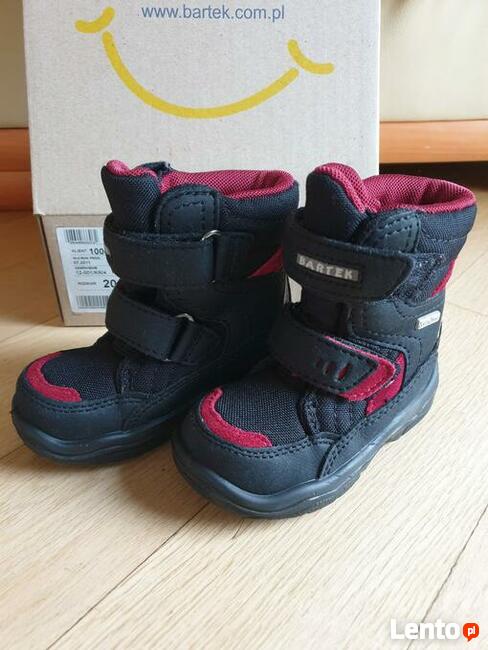 Ocieplane trzewiki Bartek Sympatex, czarno-czerwonym rozm.20