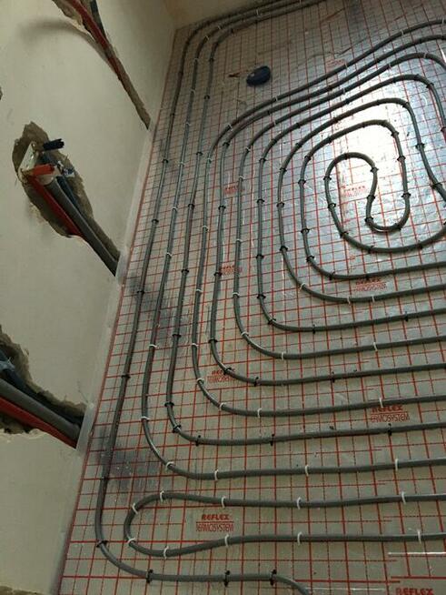 Ogrzewanie podłogowe + instalacja wodna