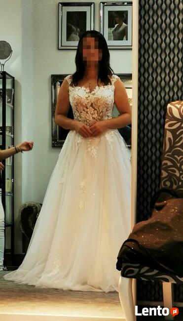 !! BIAŁA suknia ślubna ANTRA MARISSA 36/38 Z SALONU !!