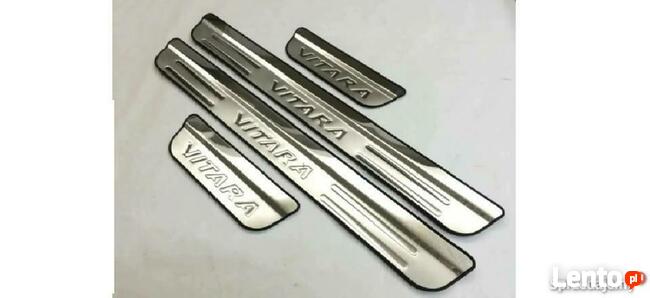 Listwy ozdobne na progi Suzuki Vitara, stal nierdzewna