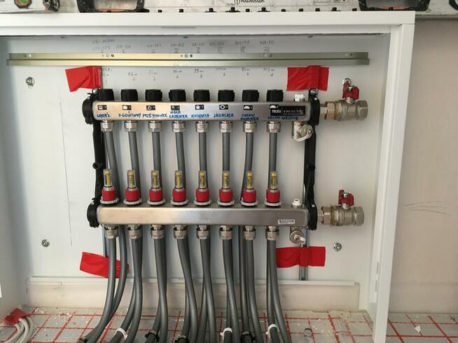 Ogrzewanie podłogowe + instalacja wodna